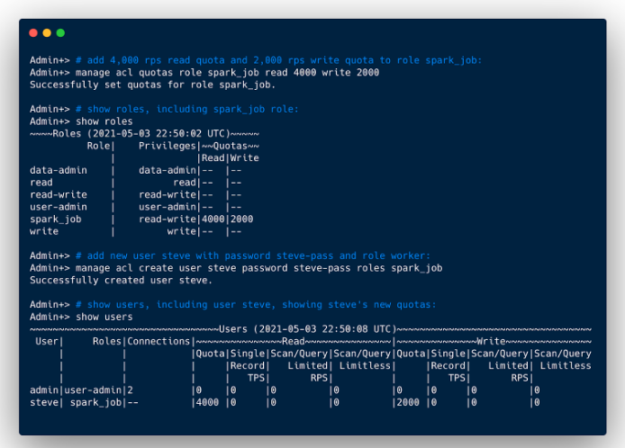 Example of rate limit