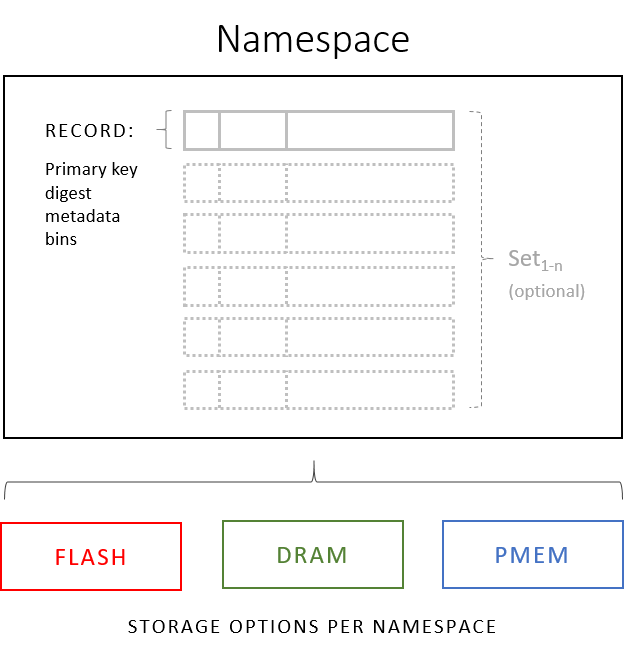 Conceptual components of Aerospike data model