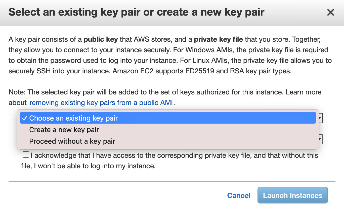 EC2 instance key options